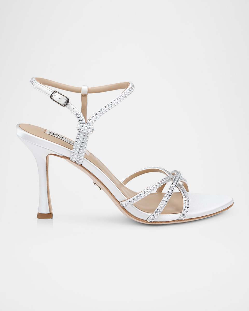 Julietta Silk Crystal Strappy Sandals